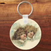 ヴィンテージイースター、天使の天使の雲の天国 キーホルダー (正面)