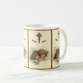 ヴィンテージイースター、天使の天使の雲の天国 コーヒーマグカップ (正面右)