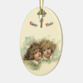 ヴィンテージイースター、天使の天使の雲の天国 セラミックオーナメント (左)