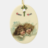 ヴィンテージイースター、天使の天使の雲の天国 セラミックオーナメント (裏面)