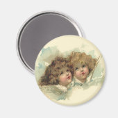 ヴィンテージイースター、天使の天使の雲の天国 マグネット (正面/裏面)