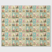 ヴィンテージイースター | 懐かしいフローラ ラッピングペーパー (フラット)