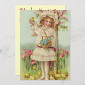 ヴィンテージイースター 招待状 (正面/裏面)