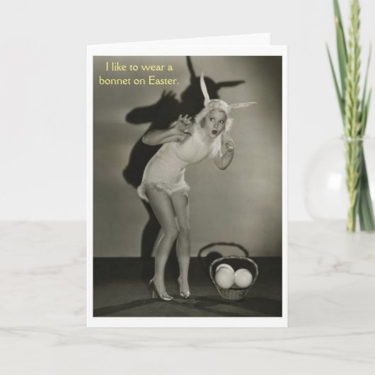 ヴィンテージイースター-隣人の家に卵を投げつけます、 シーズンカード (正面)