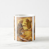ヴィンテージイーソップの寓話、カントリーマウス、シティマウス コーヒーマグカップ (中央)