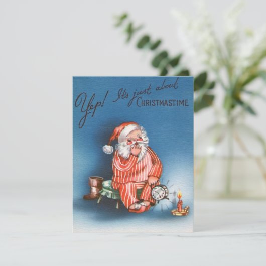 ヴィンテージイープマリークリスマスタイムサンタ シーズンカード (スタンド正面)