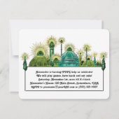 ヴィンテージウィザーズ・オブ・オズ、エメラルド・シティ・バースデーパーティー 招待状 (裏面)