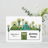 ヴィンテージウィザーズ・オブ・オズ、エメラルド・シティ・バースデーパーティー 招待状 (スタンド正面)