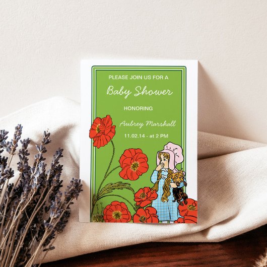 ヴィンテージウィザーズ・オブ・オズ・ベイビーシャワー 招待状