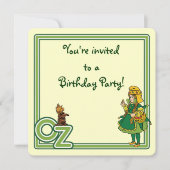 ヴィンテージウィザーズ・オブ・オズ、誕生日パーティーへの招待 招待状 (正面)