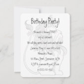 ヴィンテージウィザーズ・オブ・オズ、Boy Birthday Party 招待状 (裏面)