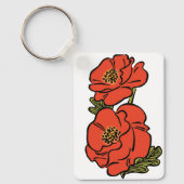 ヴィンテージウィザードのオズレッドポピー開花春 キーホルダー (正面)
