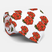 ヴィンテージウィザードのオズレッドポピー開花春 ネクタイ (ロール)