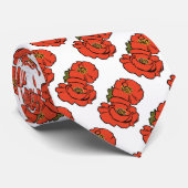 ヴィンテージウィザードのオズレッドポピー開花春 ネクタイ (ロール)