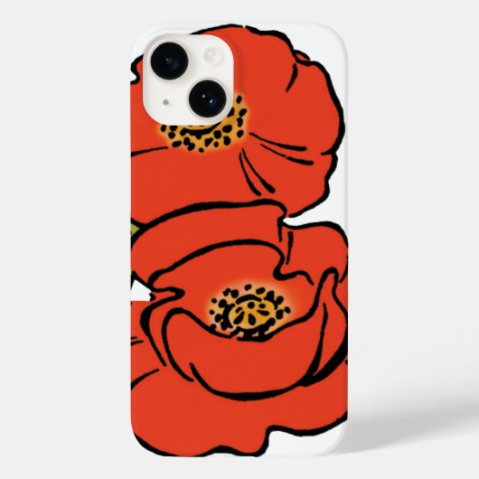 ヴィンテージウィザードのオズレッドポピー開花春 Case-Mate iPhoneケース (裏面)