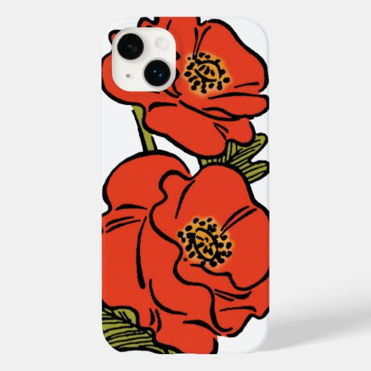 ヴィンテージウィザードのオズレッドポピー開花春 Case-Mate iPhoneケース (裏面)