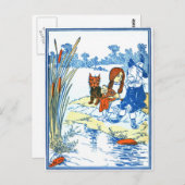 ヴィンテージウィザードのOzイラストレーション – 池 ポストカード (正面/裏面)