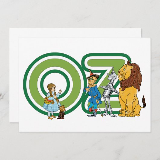 ヴィンテージウィザードのOzキャラクター招待状 招待状 (正面/裏面)