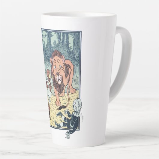 ヴィンテージウィザードのOzキャラクター、黄色レンガ道路 カフェラテマグ (右アングル)