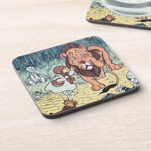 ヴィンテージウィザードのOzキャラクター、黄色レンガ道路 コースター (左側)