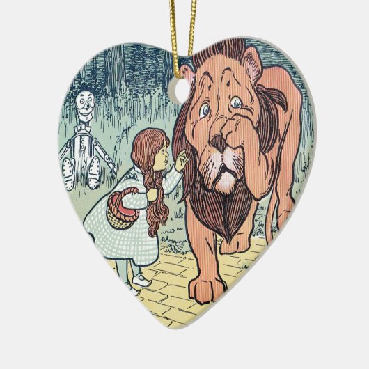 ヴィンテージウィザードのOzキャラクター、黄色レンガ道路 セラミックオーナメント (左)