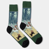 ヴィンテージウィザードのOzキャラクター、黄色レンガ道路 ソックス (右)