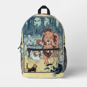 ヴィンテージウィザードのOzキャラクター、黄色レンガ道路 プリントバックパック (正面)