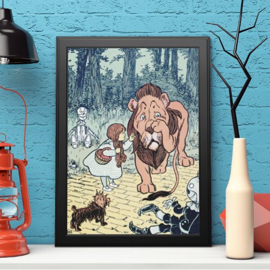 ヴィンテージウィザードのOzキャラクター、黄色レンガ道路 ポスター