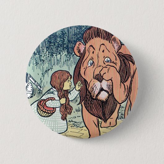 ヴィンテージウィザードのOzキャラクター、黄色レンガ道路 缶バッジ (正面)