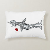 ヴィンテージウィザードのoz，ティンマンハッピースマイルハート アクセントクッション (正面)