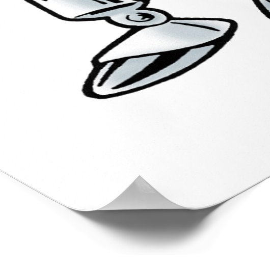 ヴィンテージウィザードのoz,ティンマンハッピースマイルハート ポスター (角)