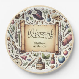 ヴィンテージウィザードウィッチパーティー魔法の魔法のワンズ帽子 ペーパープレート