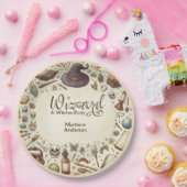 ヴィンテージウィザードウィッチパーティー魔法の魔法のワンズ帽子 ペーパープレート (パーティー)