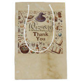 ヴィンテージウィザードウィッチパーティー魔法の魔法のワンズ帽子 ミディアムペーパーバッグ (正面)