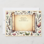 ヴィンテージウィザードウィッチパーティー魔法の魔法のワンズ帽子 招待状 (裏面)