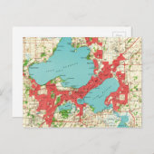 ヴィンテージウィスコンシンの地図（1959年） ポストカード (正面/裏面)