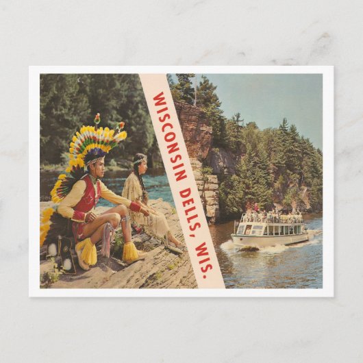 ヴィンテージウィスコンシンデルスウィスコンシン ポストカード (正面)