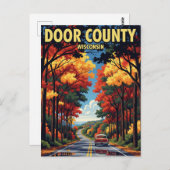 ヴィンテージウィスコンシンドアカウンティトラベル ポストカード (正面/裏面)