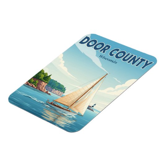 ヴィンテージウィスコンシンドアカウンティトラベル マグネット (左側)