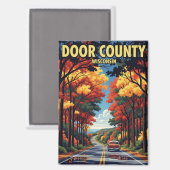 ヴィンテージウィスコンシンドアカウンティトラベル マグネット (正面/裏面)