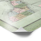 ヴィンテージウィスコンシン州ドア郡の地図 – 履歴 フォトプリント            (角)