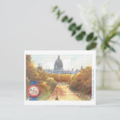 ヴィンテージウィスコンシン州議会議事堂と印鑑はがき ポストカード (スタンド正面)