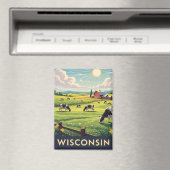 ヴィンテージウィスコンシン旅行 マグネット (インサイチュ (食洗機))