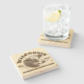 ヴィンテージウィスコンシン ストーンコースター (横)