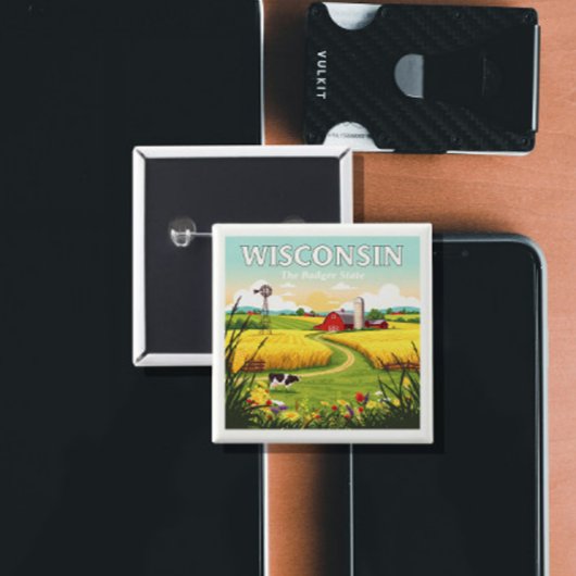 ヴィンテージウィスコンシン 缶バッジ