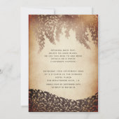 ヴィンテージウィステリアダマスク金ゴールドティアラ・キンセアニラ 招待状 (裏面)