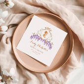 ヴィンテージウィステリアフローラリージェンシーブライダルシャワー スタンダードカクテルナプキン