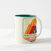 ヴィンテージウィスラーカナダスキー土産1980s ツートーンマグカップ (正面右)
