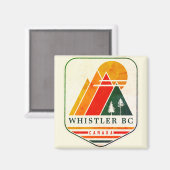 ヴィンテージウィスラーカナダスキー土産1980s マグネット (正面/裏面)
