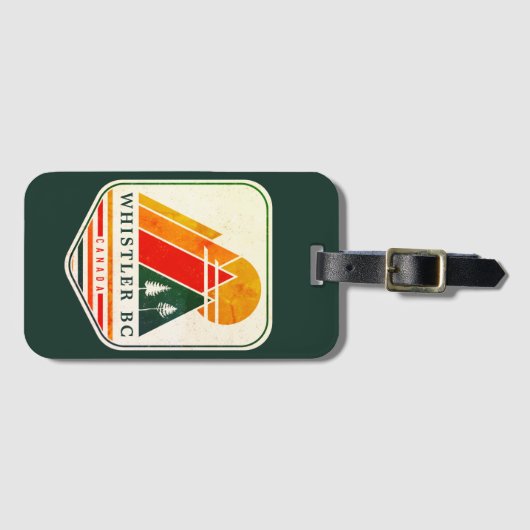 ヴィンテージウィスラーカナダスキー土産1980s ラゲッジタグ (正面横)